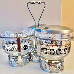 1960s Vintage Libbey Serving Caddy